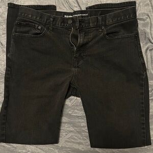 Black Old Navy Men's Straight Built-in Flex Jeans